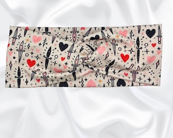 Dagger Headband, Spooky Babes Club, Turban Twist Headband, Spooky Girl Headbands, Mom Life