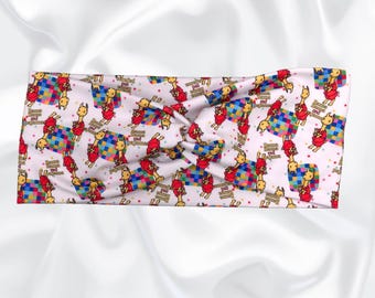 Llama Headband, Turban Twist Headband, Nurse Headband, Hair Accessories, Gift for Mom, Gift for Nurse, Kids Headbands
