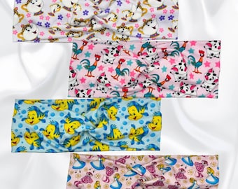 Cute Character headbands, Hair Accessories, Soft and Stretchy Headband, Twist Headband, Kids Hair Accessories, Girls Headbands, Mommy and Me