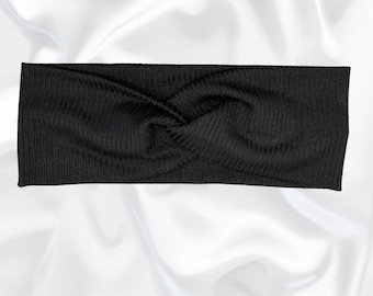 Basic Black Headband, Turban twist headband, Hair Accessories, Nurse Headbands