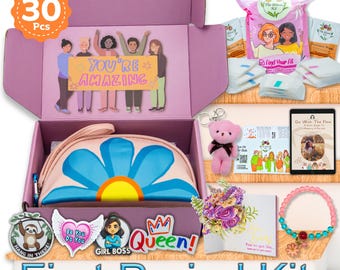 The Bloom Kit - Giftable First Period Kit for Teens and Tweens - First Period Box - Period Kit for School - Period Emergency Kit - PINK