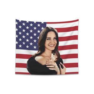 Lana Del Rey American Flag Lana Del Rey Merch Lana Del Rey Gift Lana Del Rey Queen American Flag Pop Culture Gift for Her Funny Gift For Her