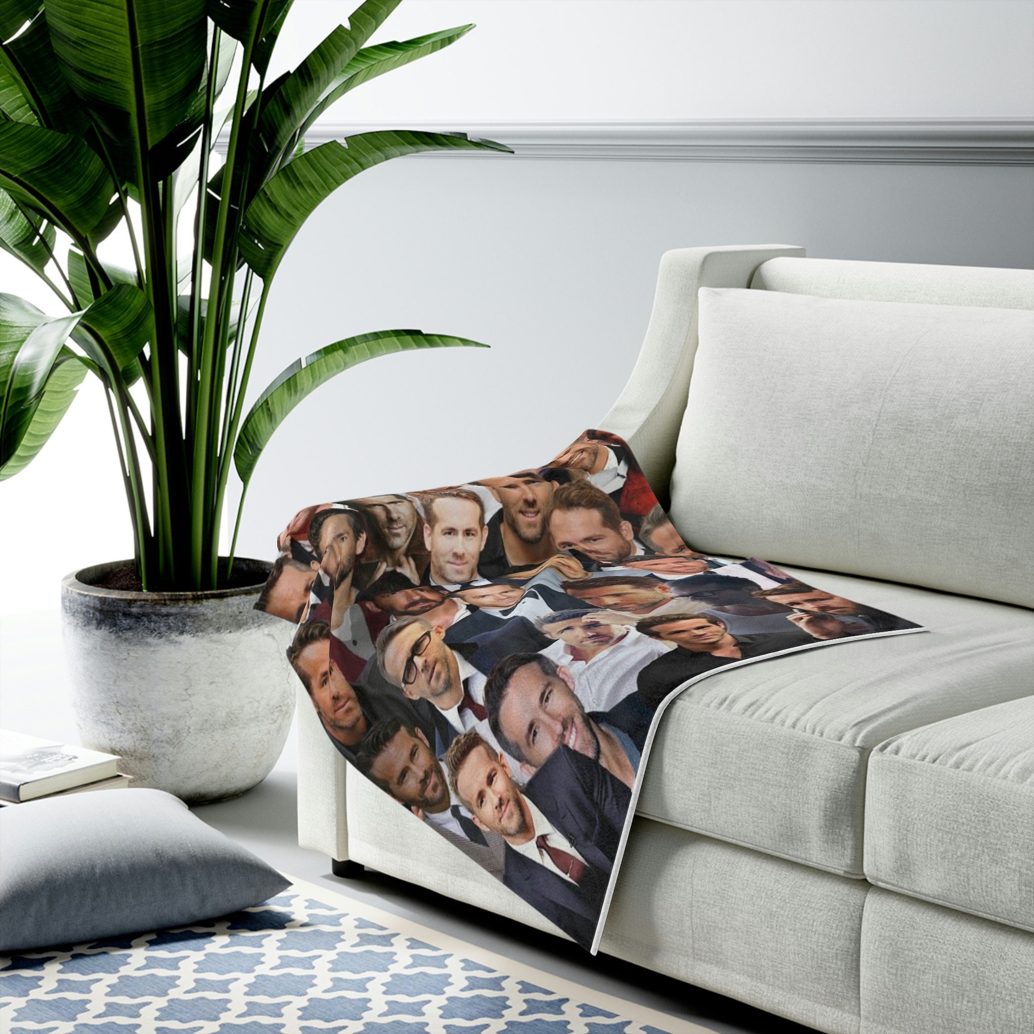 Ryan Reynolds Photo Collage Sherpa Fleece Throw Blanket I - ShopStyle