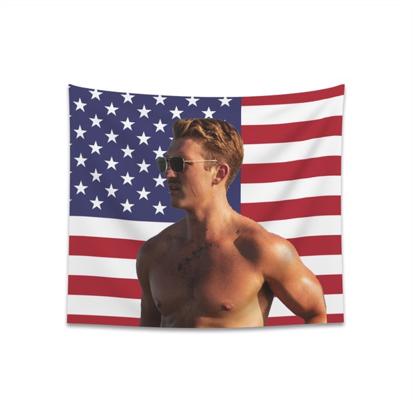 Miles Teller Wall Tapestry Funny American Flag Miles Teller Gift for Her