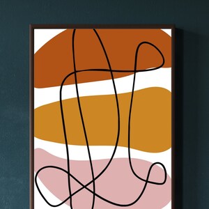Kunst aan de muur | Vrije slag aan de horizon | digitale muurkunst | Afdrukbare kunst aan de muur | inrichting | minimalistische kunst aan de muur | Abstracte kunst | Digitaal downloaden