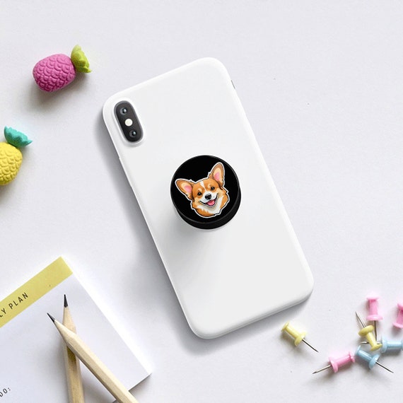 Black Corgi Dog Face Popsocket Airbag Mobile Phone Holder Etsy