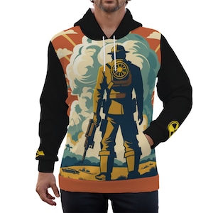 Fallout Themed W33 Vault 24 Mushroom Cloud Apocalypse Eco-friendly  Unisex Pullover Hoodie