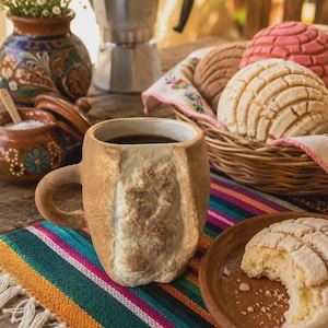 Handmade Bolillo Bread Mug – Realistic Mexican Ceramic Coffee Cup.