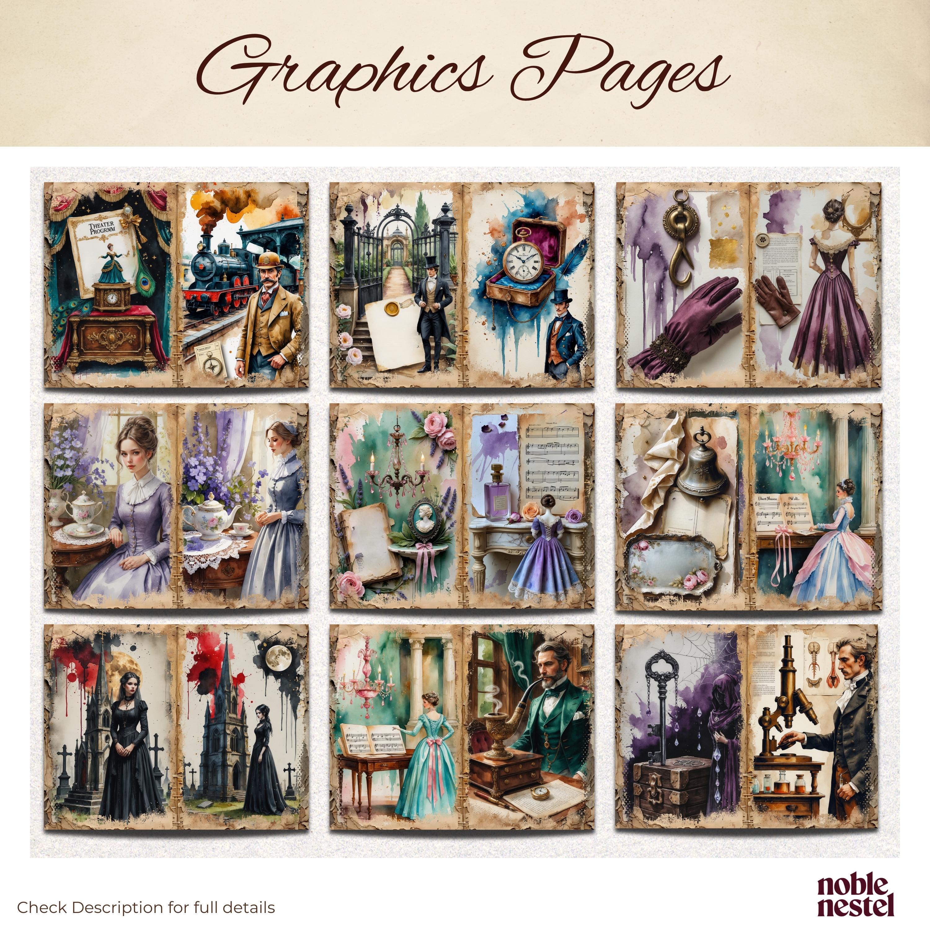 Victorian Era Junk Journal Kit | Digital Download Printable Paper ...