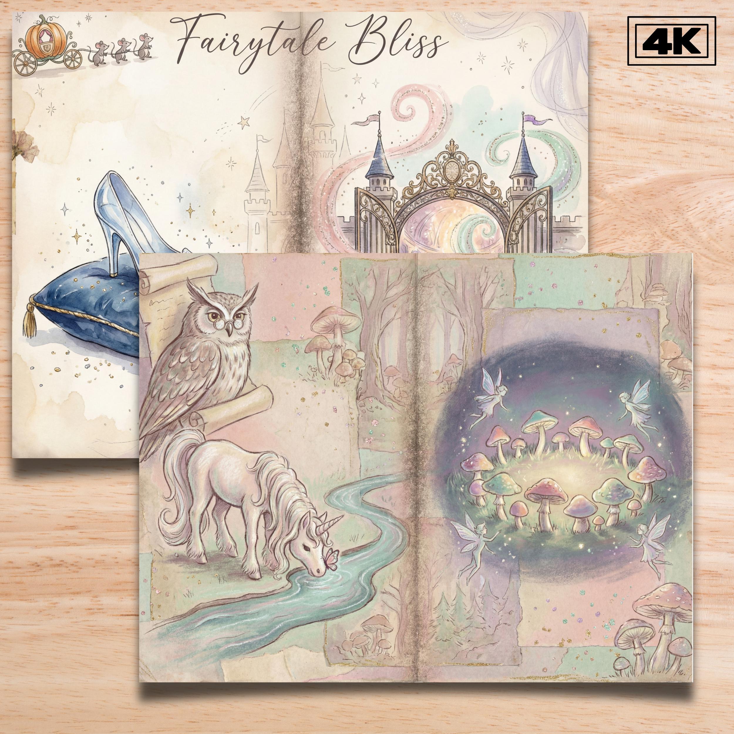 Fairytale Junk Journal Kit - Vintage Printable Scrapbook Paper ...