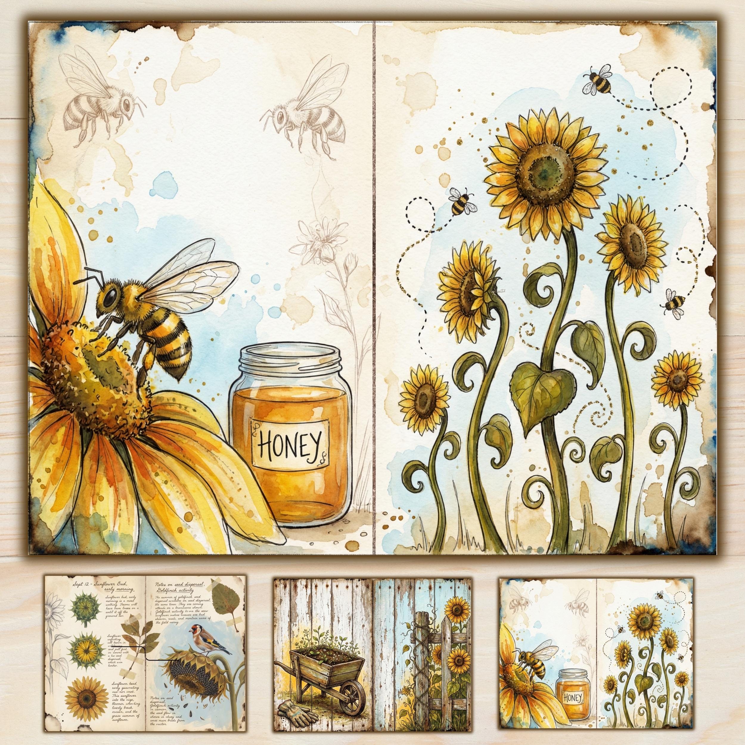 Sunflower Plantations Junk Journal Kit | Digital Download Printable ...