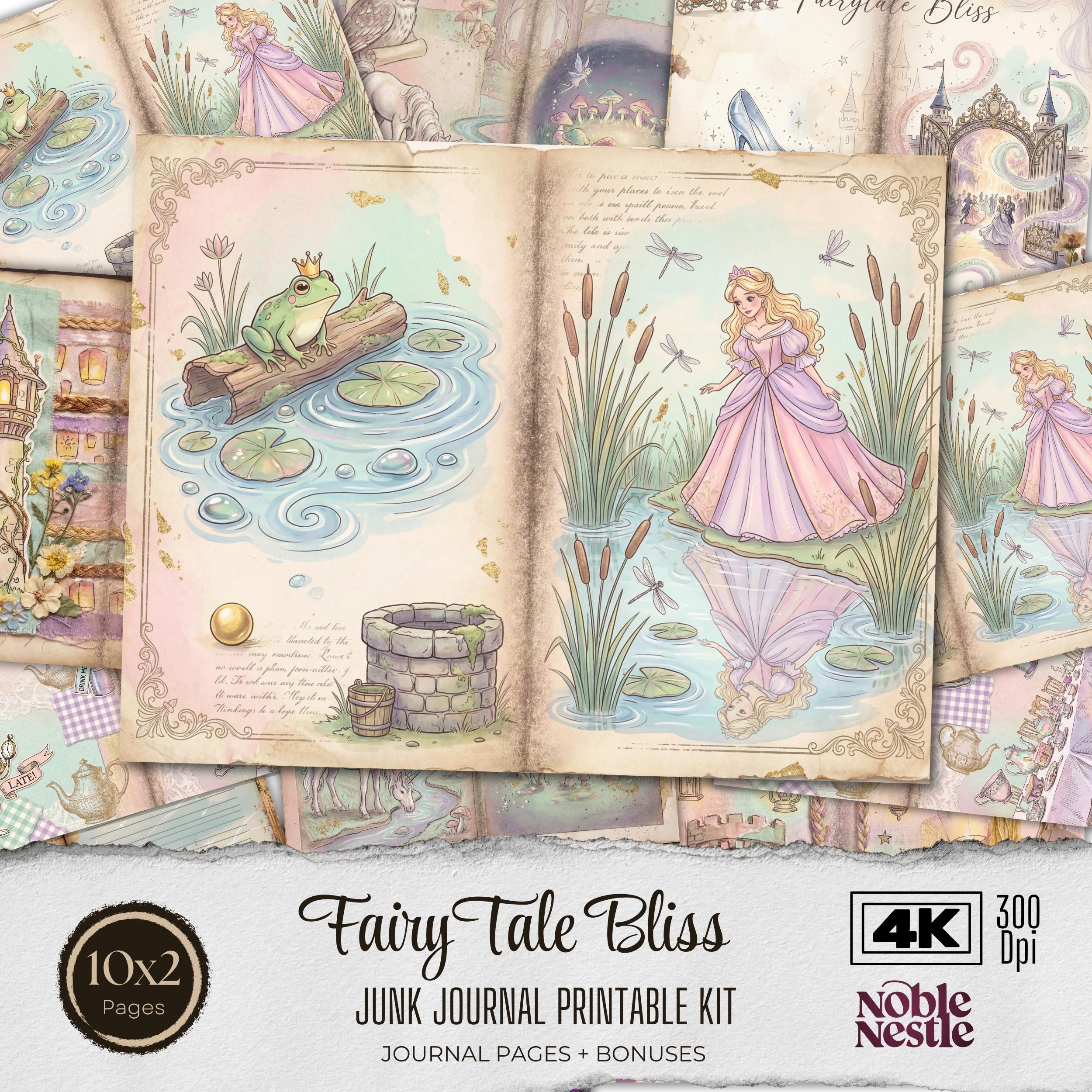 Fairytale Junk Journal Kit - Vintage Printable Scrapbook Paper ...