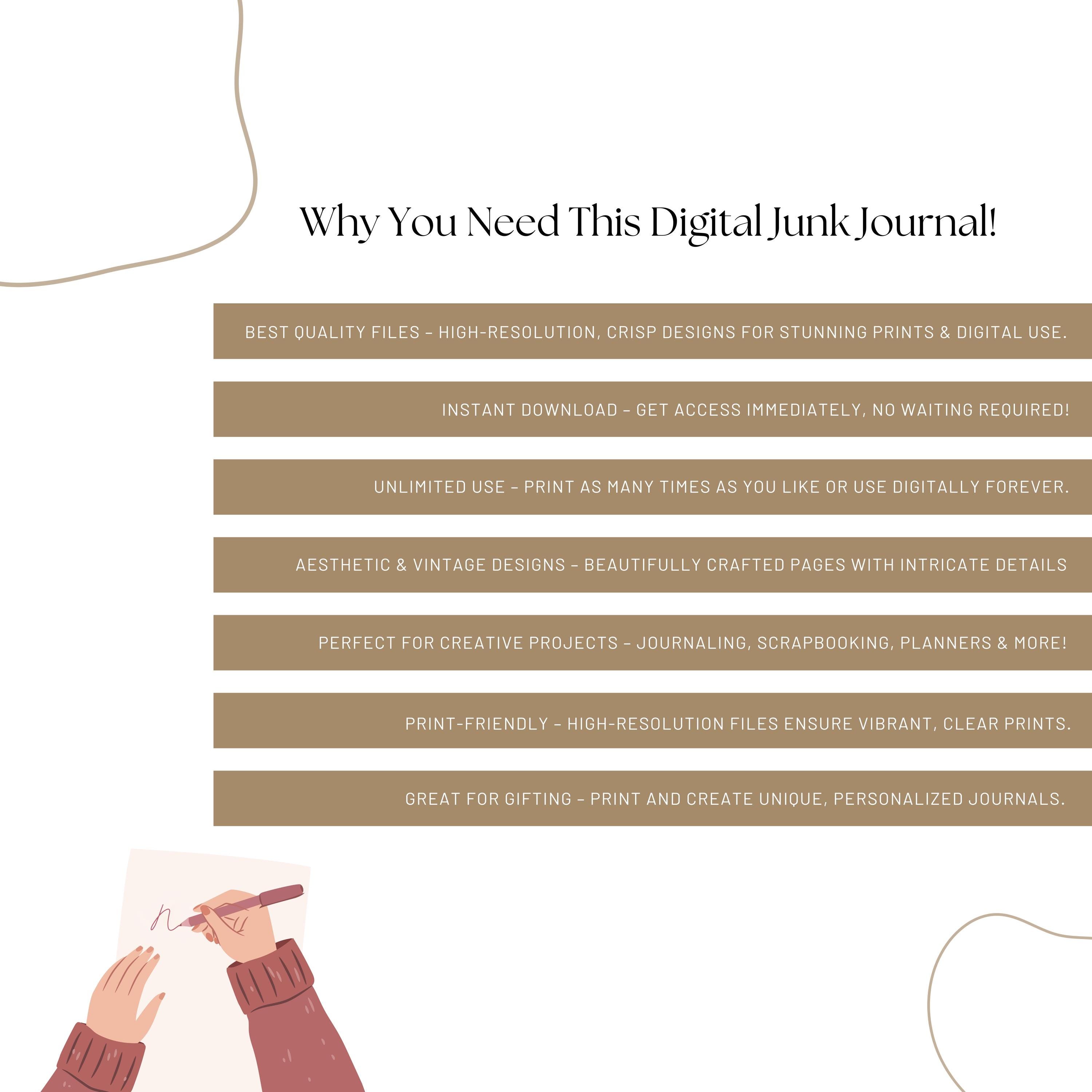Celestial Junk Journal Paper | 4K Galaxy Scrapbook Pages (digital ...
