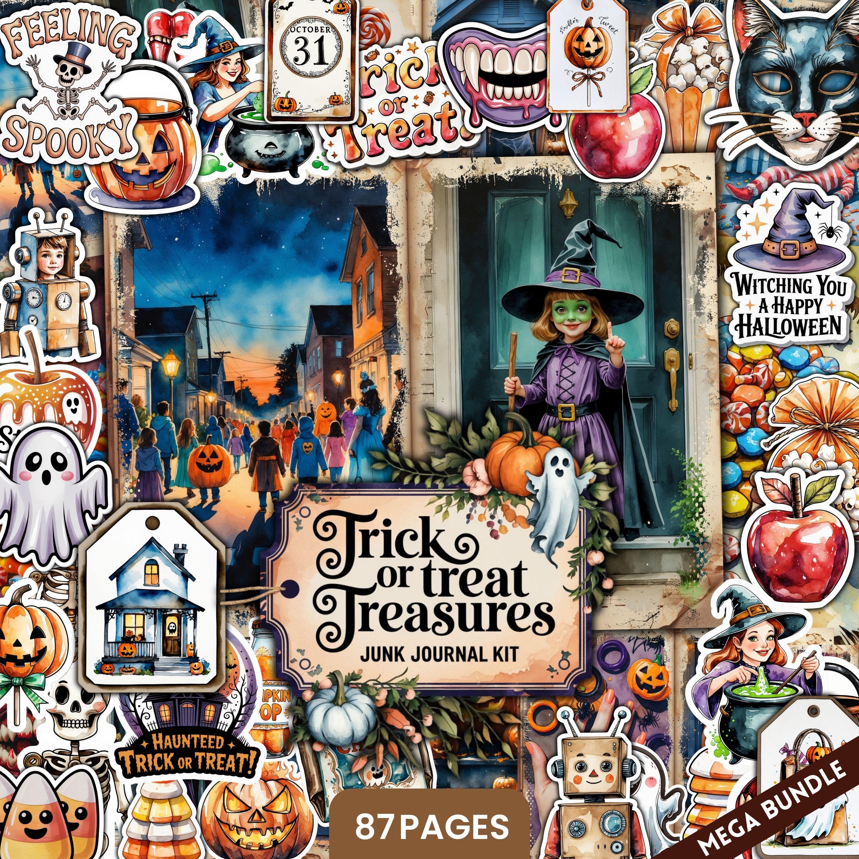 Vintage Halloween Junk Journal Kit | Spooky Ephemera (digital Download ...