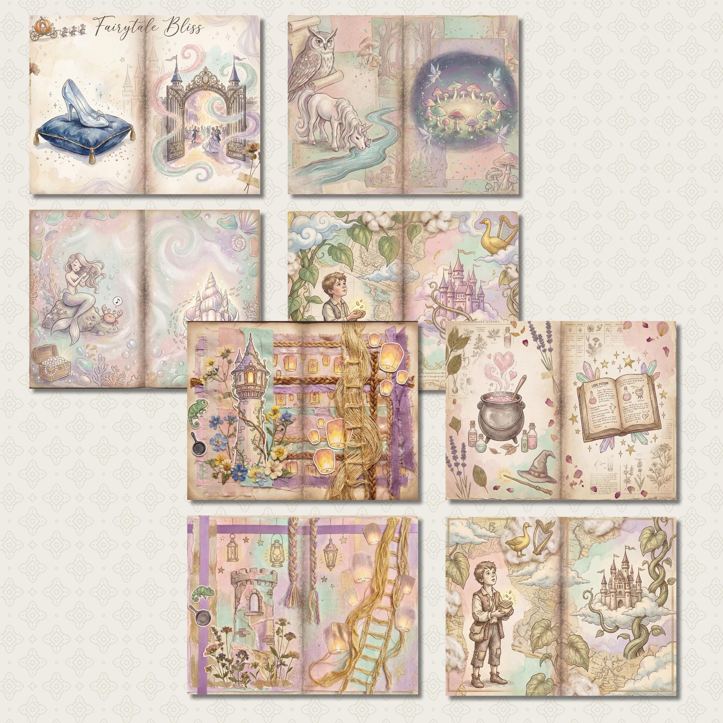 Fairytale Junk Journal Kit - Vintage Printable Scrapbook Paper ...