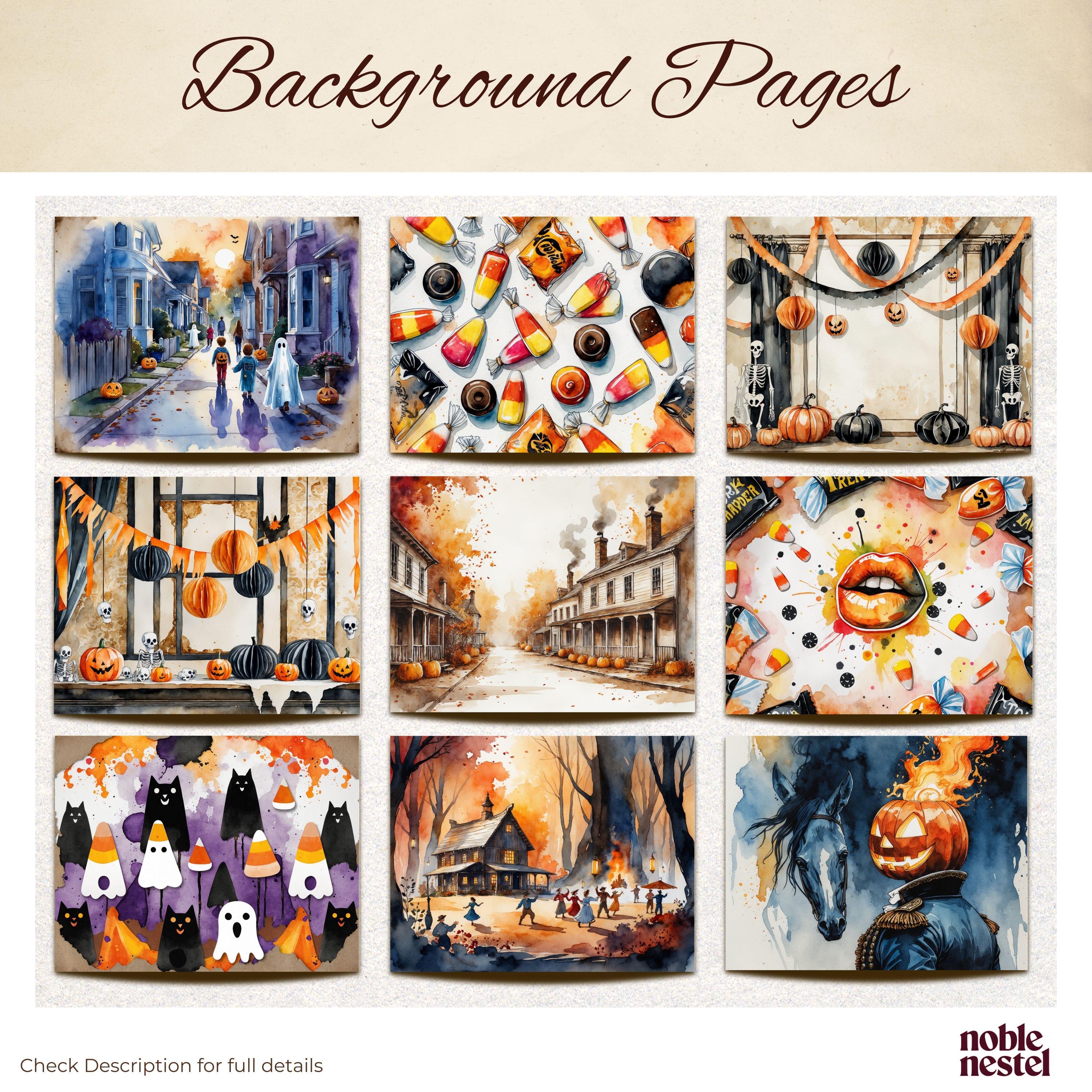 Vintage Halloween Junk Journal Kit | Spooky Ephemera (digital Download ...