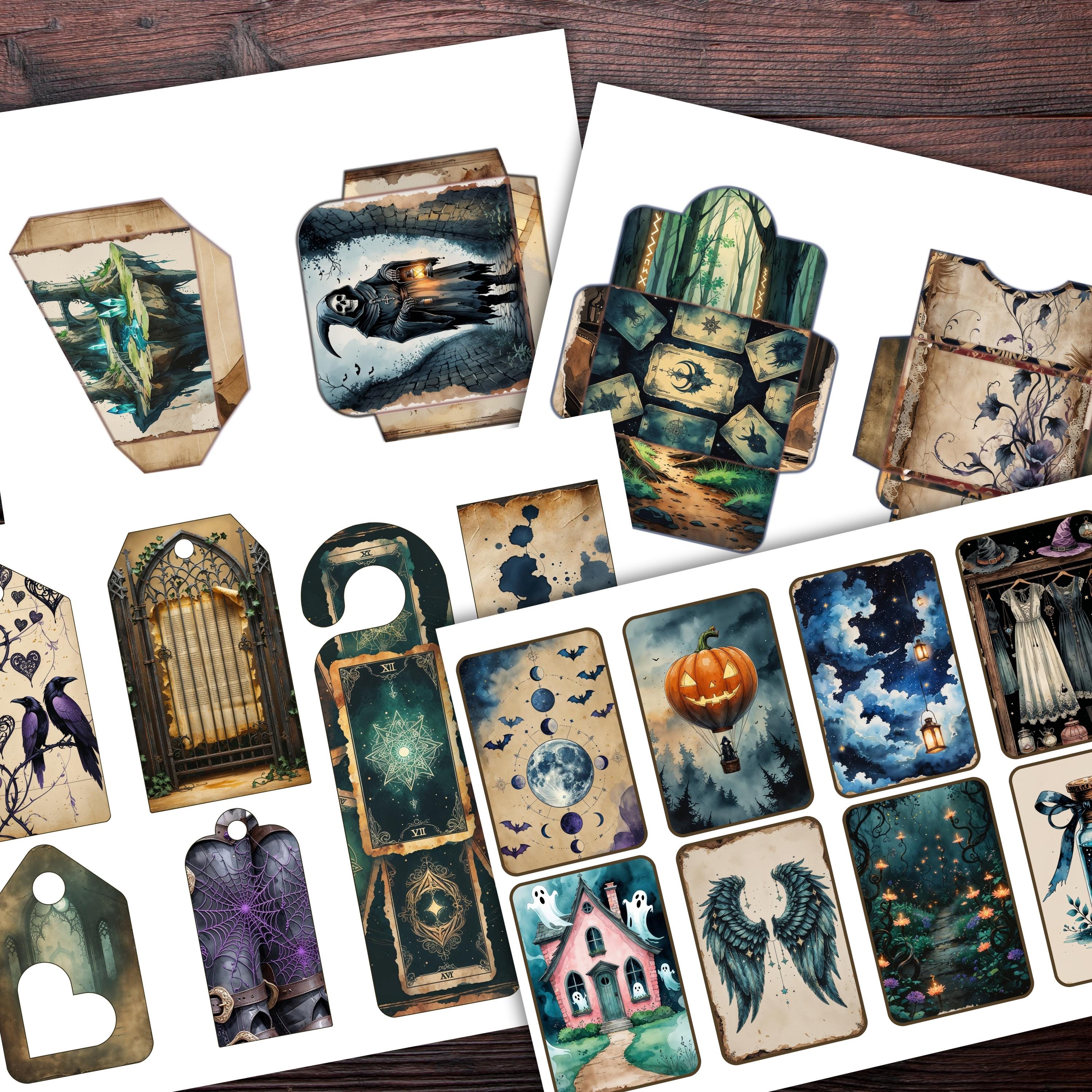 Rustic Horror Junk Journal Kit: Gothic Ephemera, Lined & Blank Pages ...