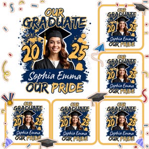 Personalized Graduation PNG Design, Bootleg Custom Photo Graduation PNG Design, Senior of 2025 Custom Gift, Custom Graduation