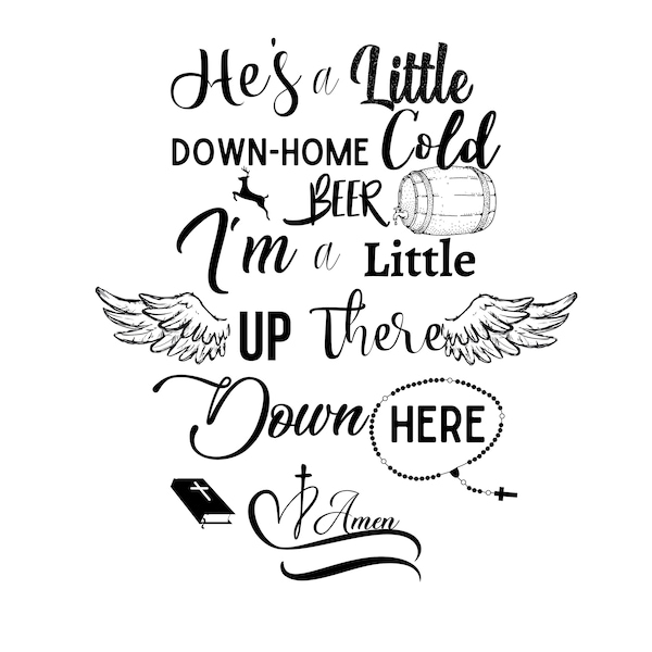 SVG His and hers lyrics saying download