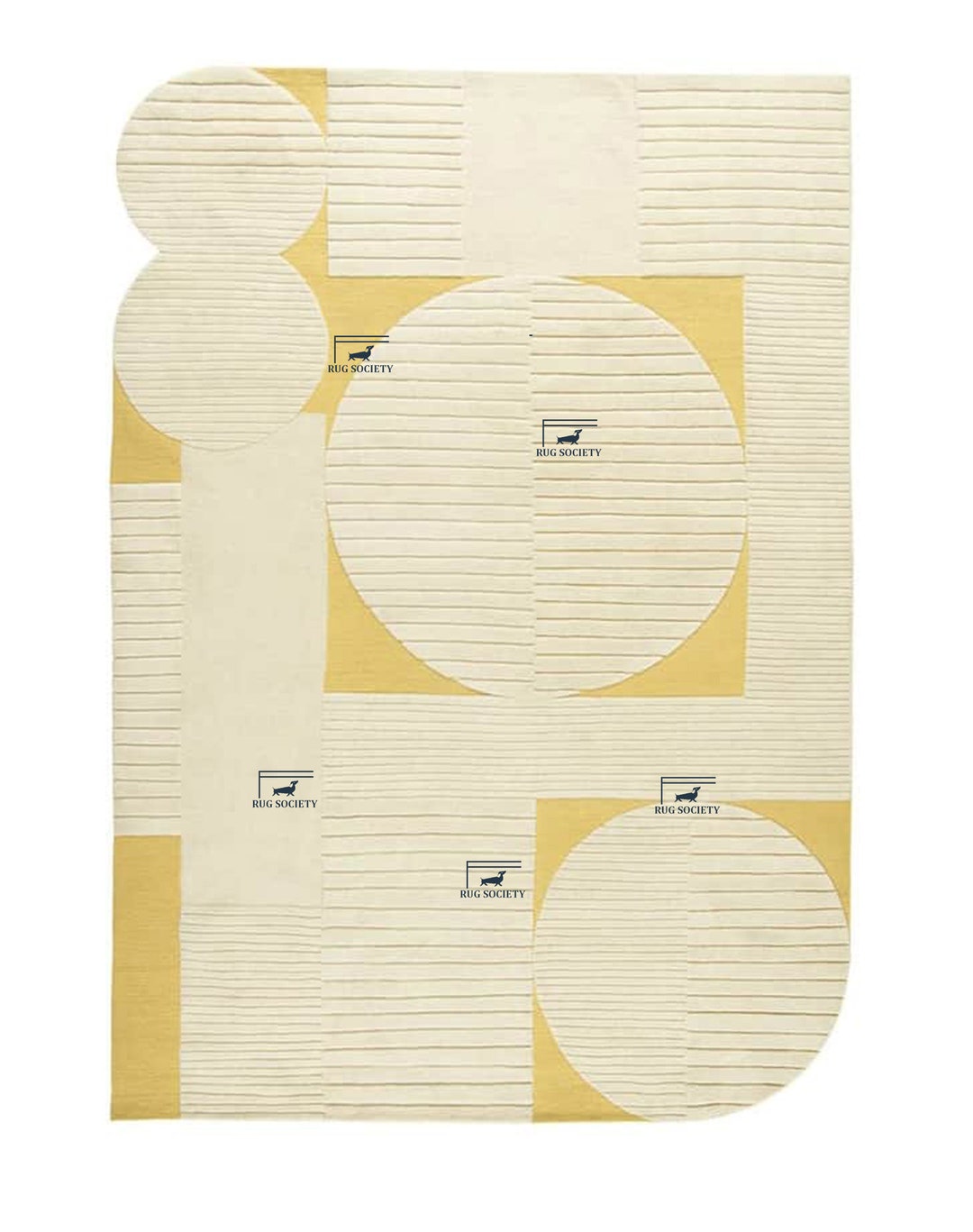 Bone White Rug Hand Tufted Wool Rug Area Rug Modern Handmade Area Rug ...
