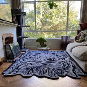 melting Hand Tufted rug  floral rug. For bedroom rug. area rug. 8x10 rug. carpet and rug luxuries room décor with rug society.