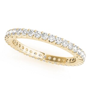 Full Eternity Wedding Band, 1.50MM Round Cut Lab Grown Diamond Band for Her, Dainty Women’s Wedding Ring, Minimalist Wedding Band, Lab Ring