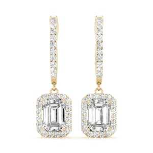 Smaragd Diamant Ohrring, Smaragd Diamant, Geschenk für Sie, Geschenk für Sie, Geschenk für Sie, Geschenk für Sie, Geschenk für Sie