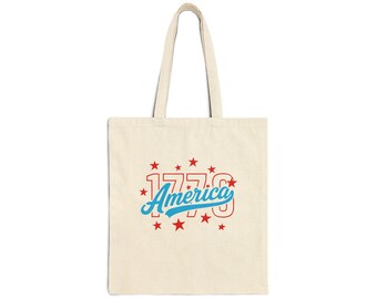 Amerika 1776 Tragetasche Vintage Flagge Sterne Canvas Tote