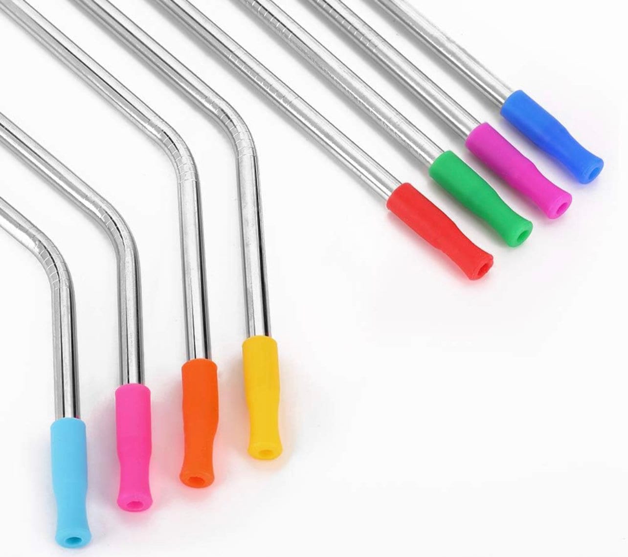 Food Grade Silicone Straw Tip for Stainless Steel Multicolored. 1 Reusable  Tip for Metal Rubber Straws Covers 6mm Size 