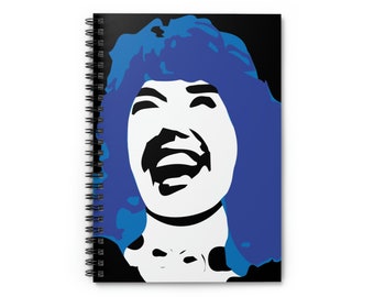 Funny Woman Lily Tomlin Spiral Notebook with Ruled Lines - Gift for Improviser, Theater, Performer, Comedian, Actor - Journal