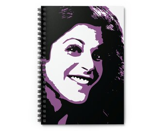 Funny Woman Gilda Radner Spiral Notebook with Ruled Lines - Gift for Improviser, Theater, Performer, Comedian, Actor - Journal