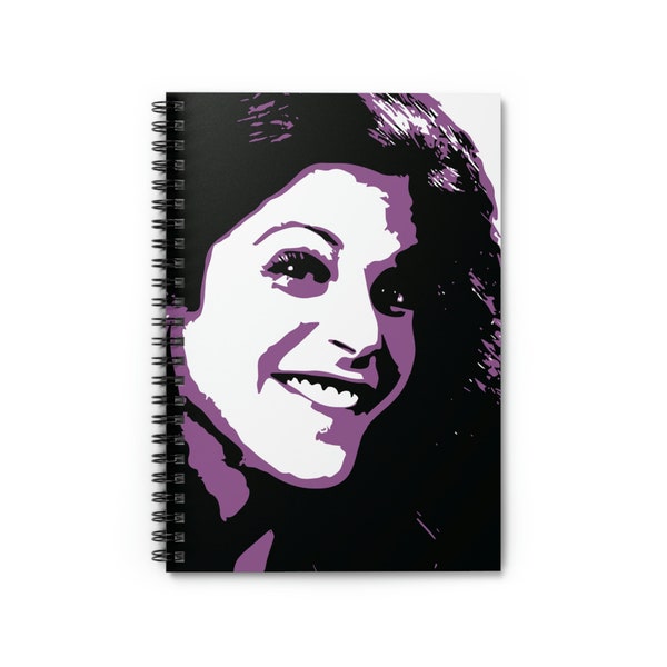 Funny Woman Gilda Radner Spiral Notebook with Ruled Lines - Gift for Improviser, Theater, Performer, Comedian, Actor - Journal