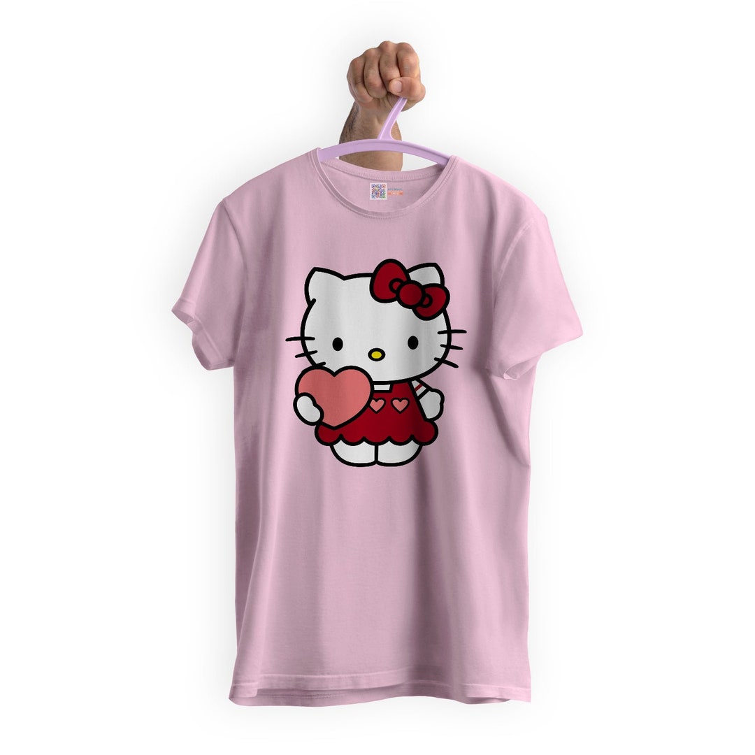 Kittie Heart Elegance: Tee U Crew Neck Short Sleeve T-shirt - Etsy