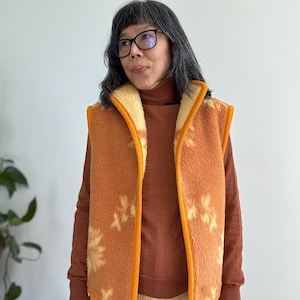 Sansan Reversible Waistcoat: Handmade Upcycled 1960s Dutch Didas Vintage Blanket