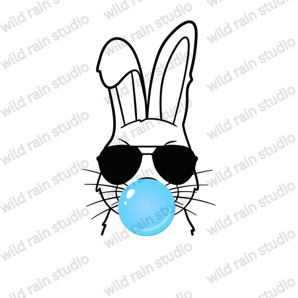 Bubble Gum Bunny png, Bubble Gum PNG, Easter PNG, Kids Easter Sublimation, Boy Bubblegum Bunny, Cool Bunny Shirt, Easter Hunt Png