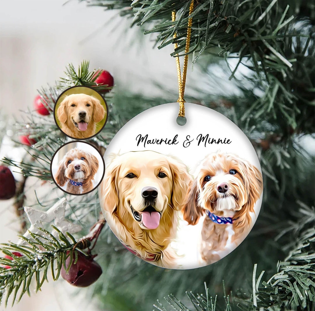 Custom Dog Ornament Made From Photo Personalized Dog - Etsy