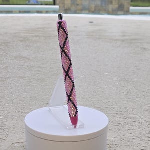 Pink Lady Rhinestone Ink Joy Gel Pen (0.70mm medium point) Pink ink. Refillable.