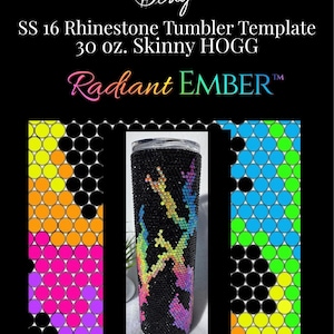 Radiant Ember Rhinestone Tumbler Pattern | Flame Design for Hogg 30 oz Skinny (Digital Download)