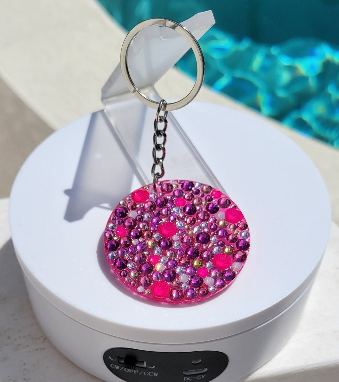 Barbie-inspired Rhinestone Keychain - Etsy