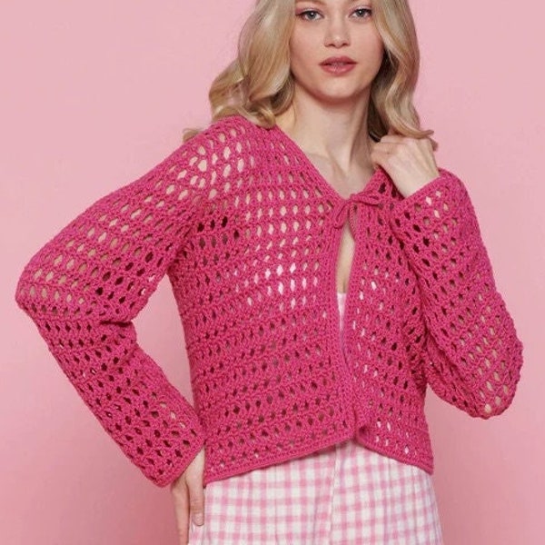 Mesh Cardigan Häkelanleitung