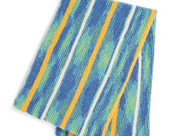 Illusion Colorful Knit Blanket Pattern