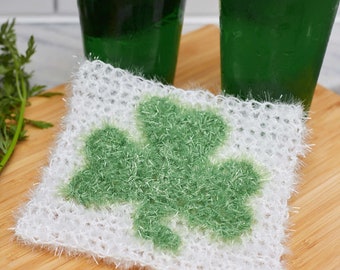 Shamrock Lucky Crochet Scrubby St. Patricks Day Clover