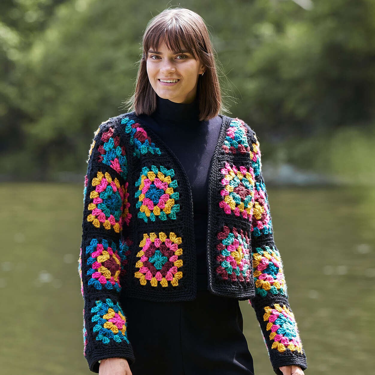 Granny Square Crochet Jacket Pattern Etsy