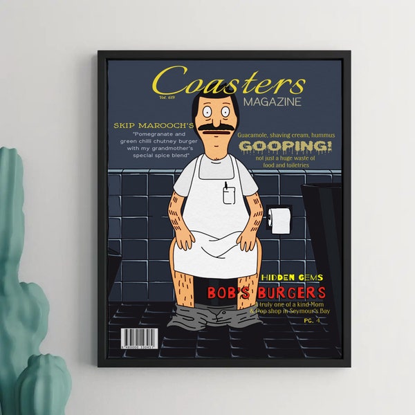 Bob's Burgers Coasters Magazine concept print A3 (11inch x 14inch). Digital Download print. Printable art. ** DIGITAL DOWNLOAD **