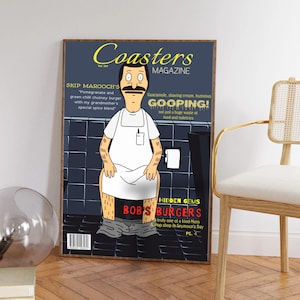 Bob&#39;s Burgers Coasters Magazine concept print || Digital Poster