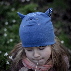 Cotton fleece cat ears cap, animal ears cap image 2