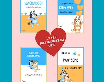 Bluey Valentine's Day Cards For Kids | Stickers, Envelopes & More