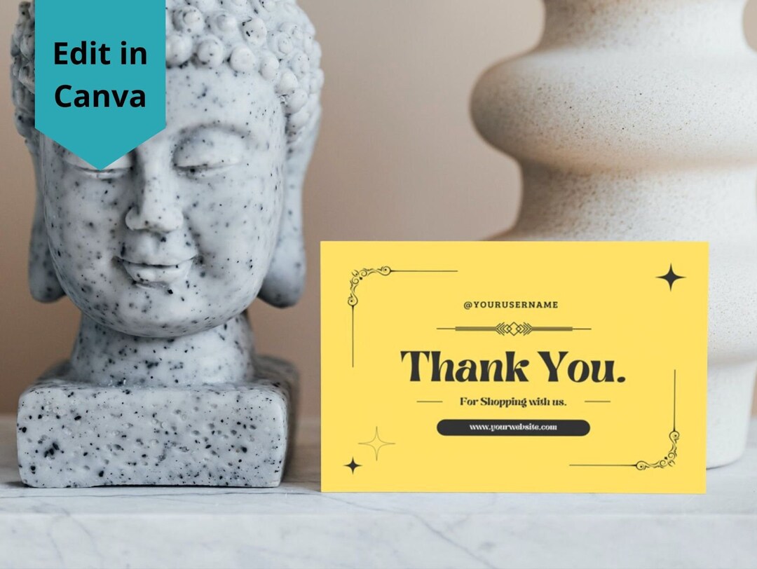 6 Small Business Thank You Card Template Editable Business Etsy