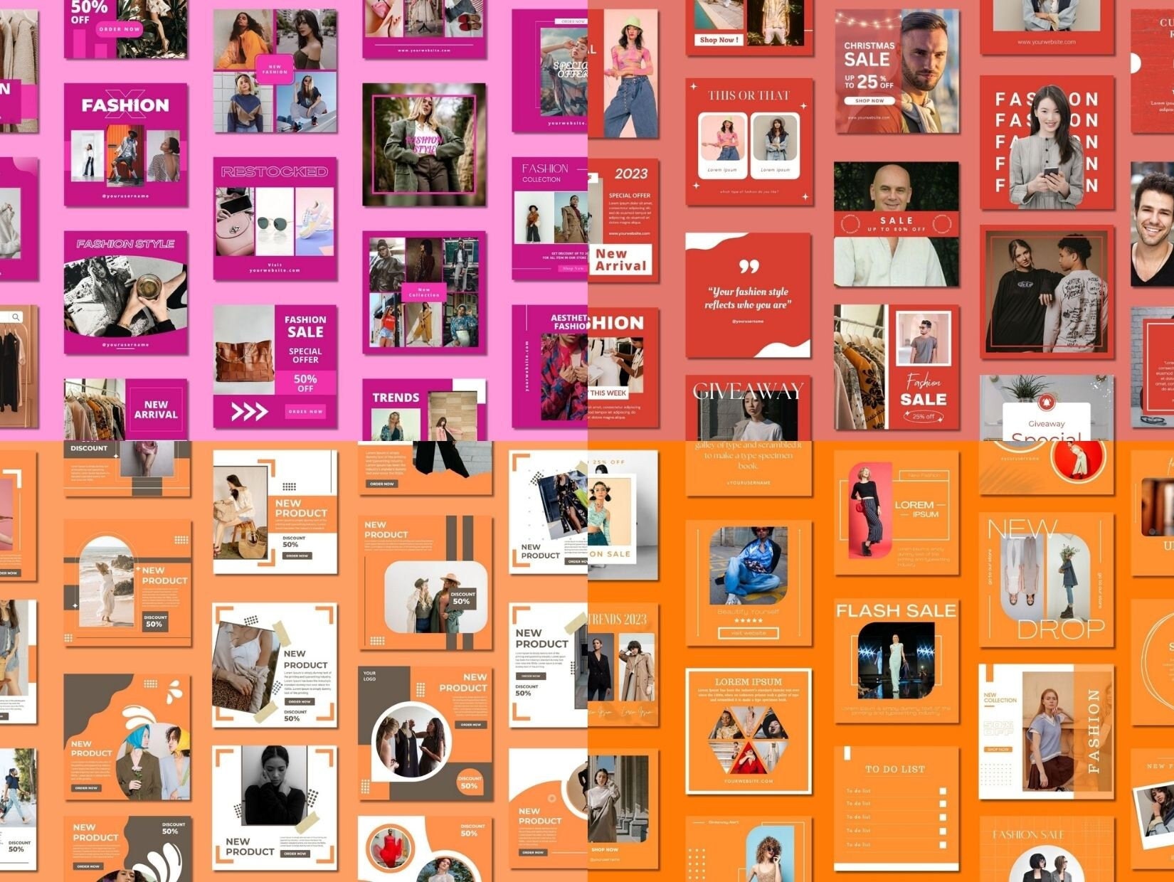 240 Fashion Social Media Canva Templates Fashion Social Media Posts ...