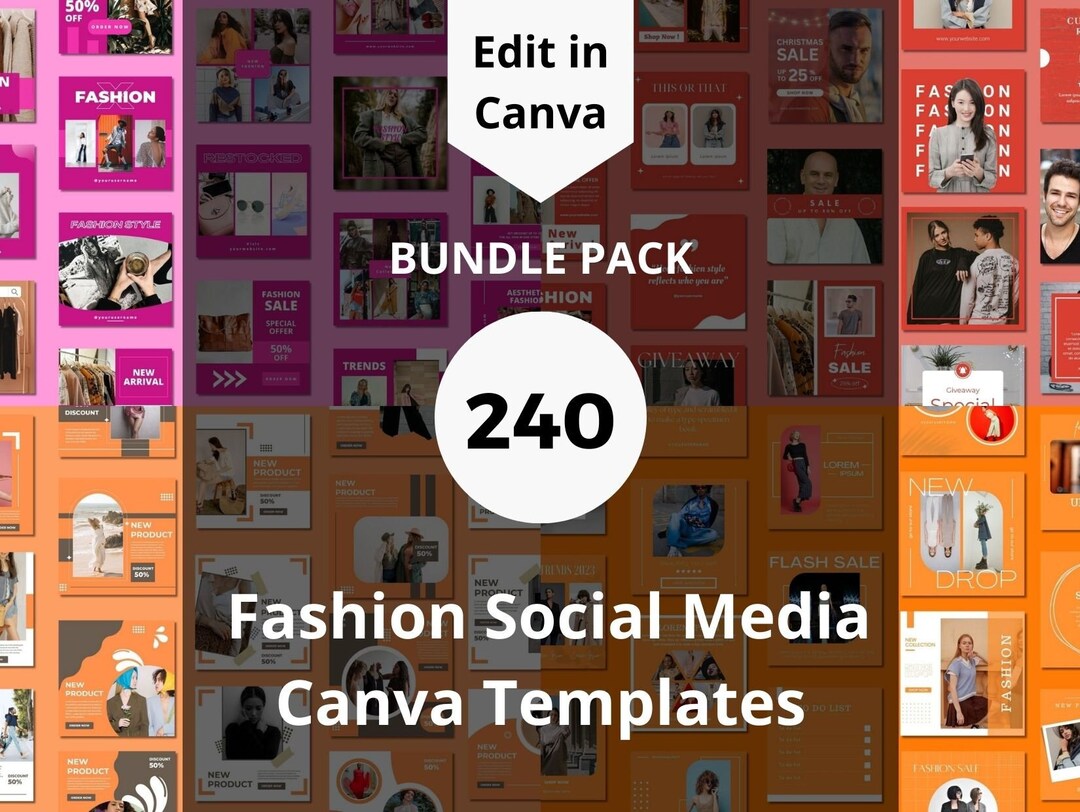 240 Fashion Social Media Canva Templates Fashion Social Media Posts ...